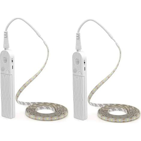 Lot de 2 détecteurs de mouvement pour ruban LED 3M, compatible avec les clôtures, meubles et escaliers. Ruban LED multicolore. (1/5)