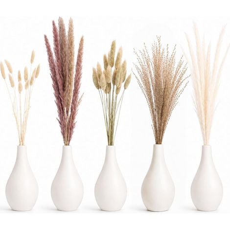 100 Pièces Pampa Séchées, Bouquet de Fleurs Séchées Naturelles Style Boho, Décoration de Table pour Mariage, Maison, Salon, Vase, Fête Rustique, Baby Shower et Intérieur (1/5)