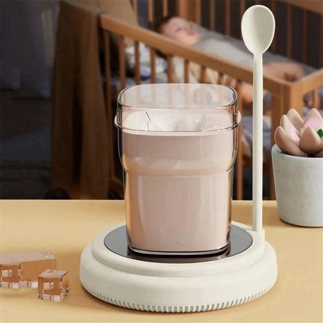 Shaker magnetico ricaricabile per latte, frullatore elettrico per caffè, compatibile con caraffe da vino intelligenti (avorio) (1/4)