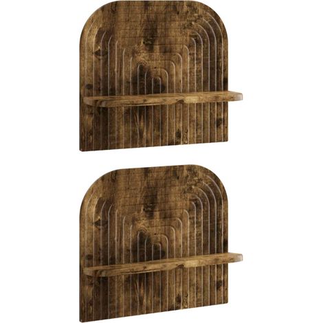 Scaffale da parete 2 pz Rovere Fumo 41 x 13.5 x 37.5 cm vidaXL (1/5)