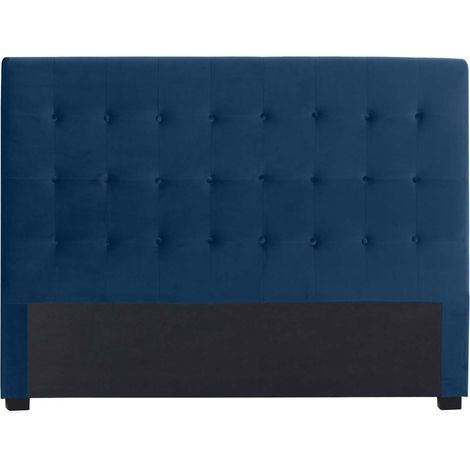 Tête de lit capitonnée Premium Velours 180cm Bleu (1/3)