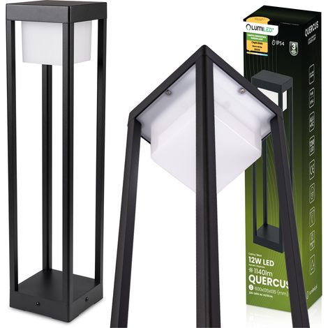 Gartenleuchte für den Außenbereich, stehend, LED, 12 W, 3000 K, 60 cm, Schwarz, Quercus Lumiled (1/5)
