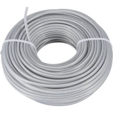 Fil de tondeuse à gazon de 40 mètres - Cordon en nylon - Tête de tonte - Ligne de tonte - Corde de tonte de pelouse - Accessoires de tonte de machine (1/4)