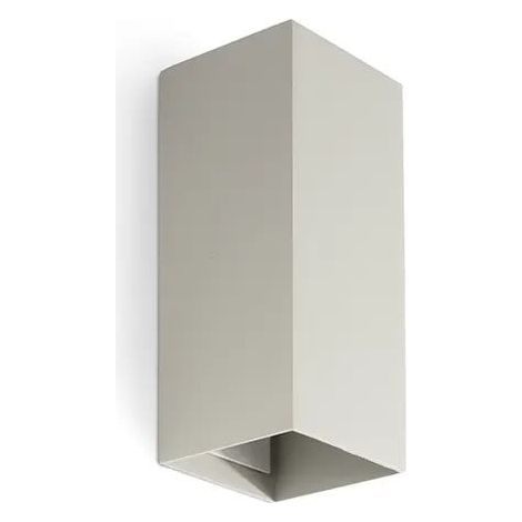 Lampada da parete LUNE quadrata liscia grigia 40548