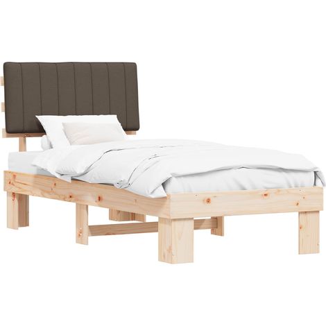 Maison Exclusive - Estructura de Cama con Cabecera Tapizada Taupé