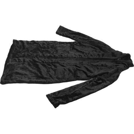 Peignoir Long, Robe de Spa en Coton Taille L avec Design à Lacets, Serviette Douce et Absorbante comme un Tissu, Vêtements de Détente à Couverture Complète pour la Maison, l'hôtel, la Salle de (1/5)