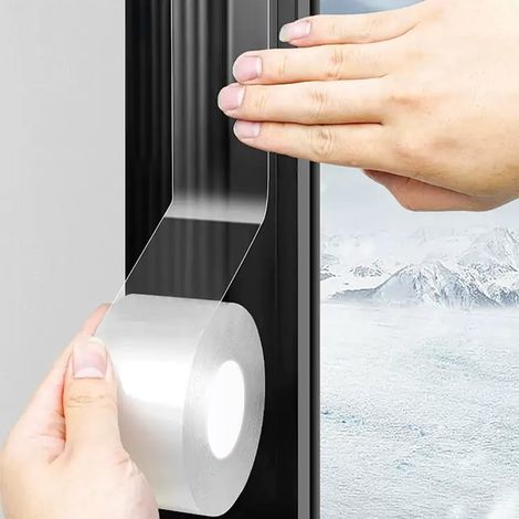 Ruban d'étanchéité pour fenêtres, coupe-vent, isolant thermique et imperméable pour l'hiver (0,5 mm d'épaisseur, 30 mm x 5 mètres). (1/5)