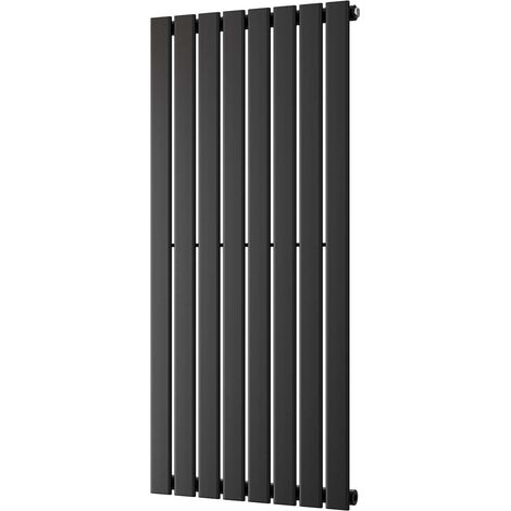 Typhoon - Black Vertical Radiator H1200mm x W544mm Single Panel (1/3)