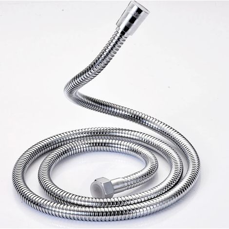 Flexibler Duschschlauch aus Edelstahl, langer Duschschlauch-Verlängerungsschlauch, Zugschlauch, Badezimmerzubehör, 1 Stück (1,5 m)