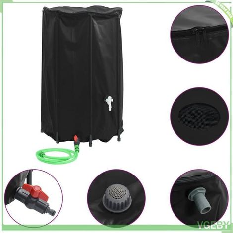 Réservoir de récupération d'eau de pluie pliable - FAFEICY - 155995 - 500 L - PVC anti-déchirure - Pliable léger (1/5)