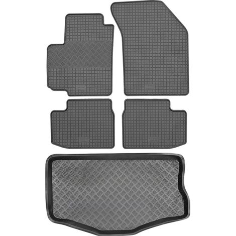 Set di tappetini in gomma per auto e tappetino per bagagliaio per Suzuki Swift III Hatchback dal 2005 al 2014. (1/5)