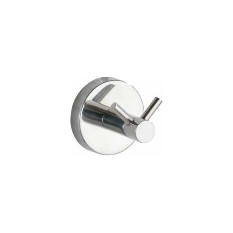 WENKO Gancio da Muro Porta Asciugamani Duo Bosio Shine, Gancio Porta Cappotto da Parete, Acciaio Inox, Ø 5,5x5,5 cm, Lucido (1/5)