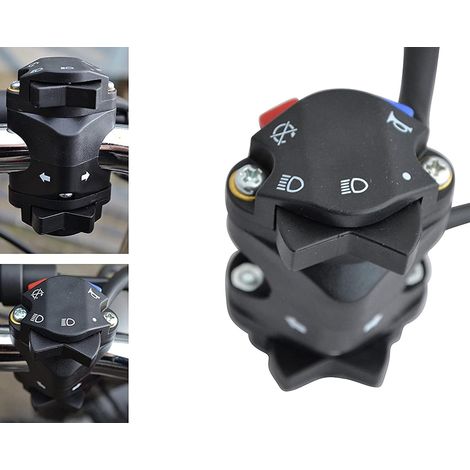 Motorcycle Cluster Light Horn Kill Switch Indicator Headlight High/Low Switch,  Motocross Enduro Supermoto for 22mm 7/8 inch Guides,  Fits KTM (1/5)