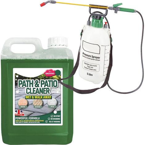Large Pressure Sprayer With 2.5 Litre Path & Patio Cleaner Fluid