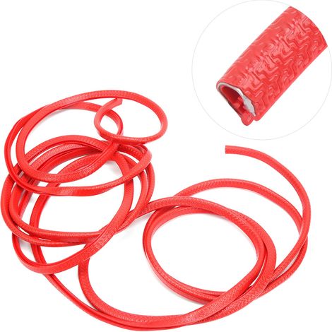 Bande de protection de portière auto 10m, anti-collision et anti-rayures, joint d'étanchéité, lèvre de protection, universel (Rouge) (1/5)