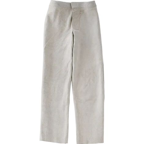 SIR SAFETY SYSTEM CUIR Pantalon de travail pour soudeur en cuir gris clair Taille XL