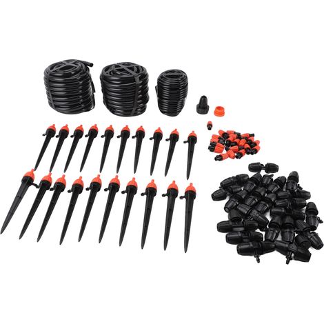 Kit arrosage automatique goutte-à-goutte buses réglables raccord rapide pour gazon jardin serre (1/5)