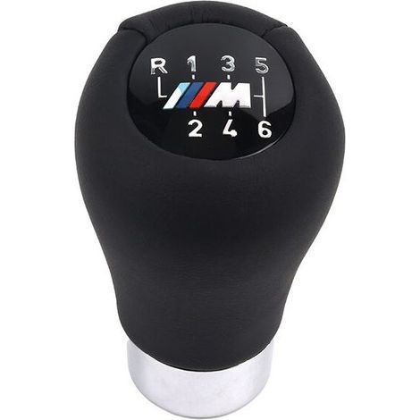Sport-Schaltknauf aus Leder für 6-Gang-Gang-Schaltgetriebe, passend für 3er E46, 5er E60 E61 LCI, 6er E63 E64 LCI, X3 F25, X4 F26 (1/5)