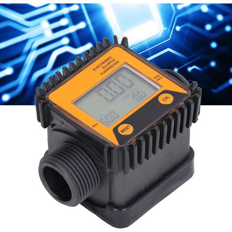 K28 1-Zoll-Digital-Durchflussmesser, professioneller digitaler Getriebe-Durchflussmesser für Diesel, Durchflussmesser für Harnstoff (Chemikalien und Wasser, orange Farbe). (1/5)