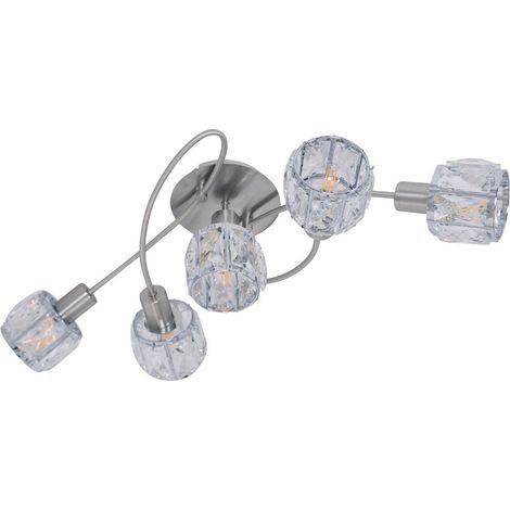 Naeve JOSEFA Plafonnier semi-encastré multi-bras en acier blanc, 5 x E14, 3 000 K
