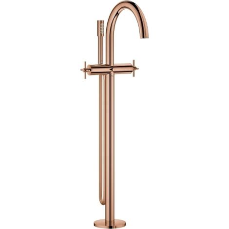 GROHE Grifo bimando para bañera Atrio 25272 FMS montaje en suelo mando en cruz warm sunset, 25272DA0