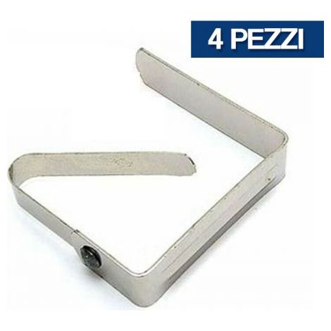 FERMATOVAGLIA FERMA TOVAGLIA A MOLLA IN ACCIAIO INOX VARIE MISURE PZ 4 17111V MM 60X65 (24462)