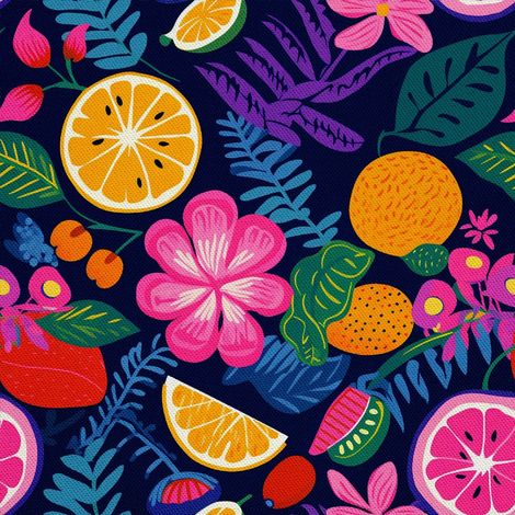 Tela decorativa para exteriores Oxford - Motivo frutal  DX6763 (1/5)