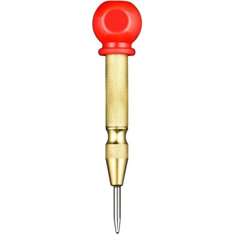 Poinçon automatique robuste pour métal, bois, plastique - Manche en acier moleté - Outil de précision pour perçage et marquage - Idéal bricolage, mécanique et menuiserie. (1/5)