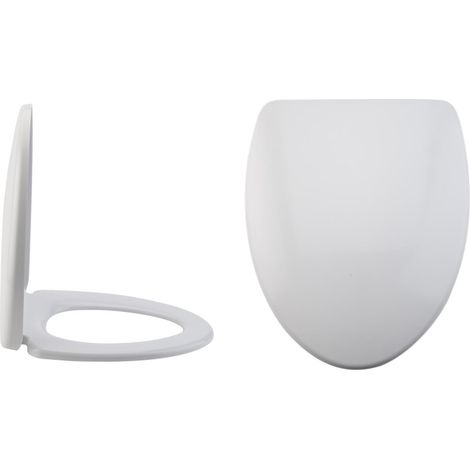 Milano Altham – White Toilet WC Quick Release Soft Close Seat – 385mm x 465mm (1/6)