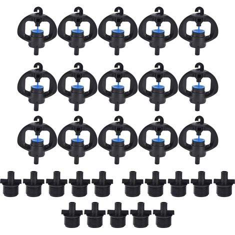 Kit d'Arroseurs Rotatifs 360° en Plastique - 15 Pièces pour Irrigation Agricole avec Filetage Mâle G1/2 (1/5)