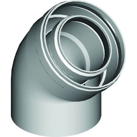 Ati - Curva 45° Coassiale Pps Ø60/100 Per Caldaia A Condensazione