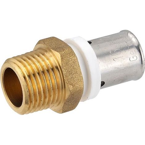 Pressfitting-Übergang 16 x 2,0 mm - 1/2 Zoll Außengewinde für MV-Rohr