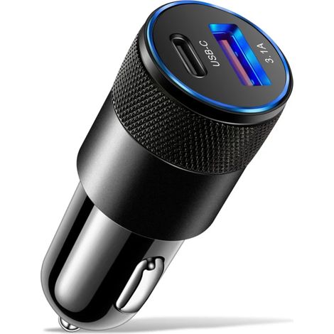 Chargeur de voiture 15 W PD USB Adaptateur allume-cigare Charge rapide 3.0 Type C Chargeur USB pour iPhone 13 12 11 Pro Max Xiaomi Samsung (1/5)