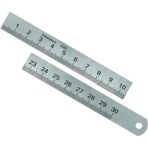 Règle spéciale METRICA 24160 – Graduation à retrait 3.0 mm en inox 300 mm