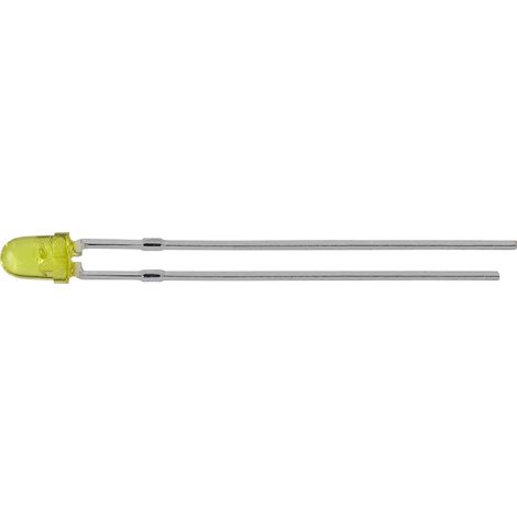 Kingbright L-7104YC LED bedrahtet Gelb Rund 3 mm 20 mcd 34 ° 20 mA 2.1 V (1/2)