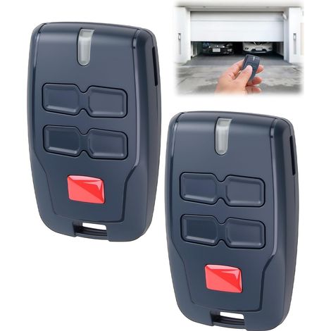 Lot de 2 télécommandes 4 canaux pour BFT Mitto B RCB04 R1, émetteur de télécommande d'ouverture de portail 433,92 MHz pour tous les systèmes d'entrée de portes de garage et d'entrepôt (1/5)