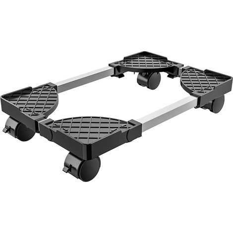 Support pour tour d'ordinateur, fixation mobile réglable pour unité centrale avec roulettes universelles, support en acier inoxydable pour tour PC à domicile ou sous le bureau (1/2)