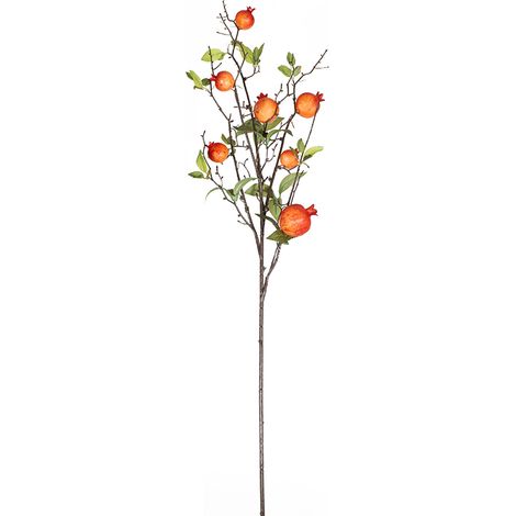 Branche de coupe de grenade artificielle, tige de feuille verte réaliste pour la décoration de la maison, 105cm (1/5)