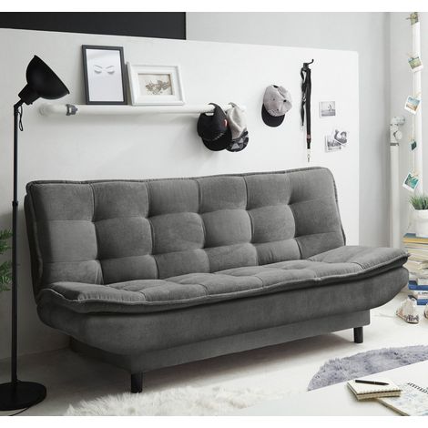 Schlafsofa mit Bettkasten in 188x118 cm PIRNA-09, in der Farbe silver (1/5)