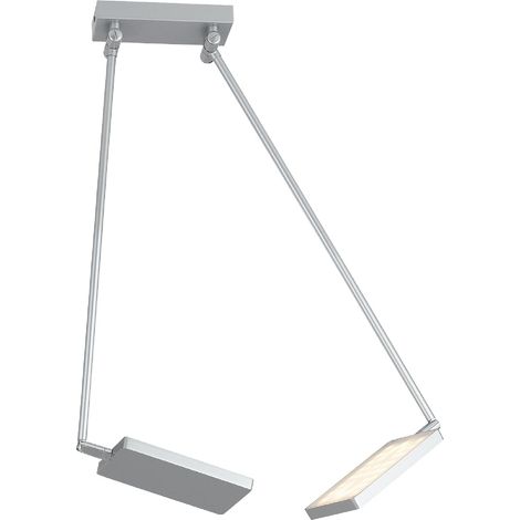 "Plafoniera LED BOOK in alluminio grigio con diffusori orientabili 3200K" (1/2)