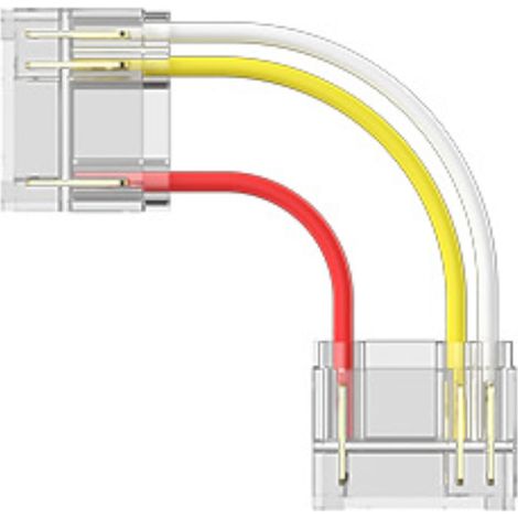 Alcapower Connettore Angolare 3 PIN per Strisce LED Digitali, Giunzione ad Angolo Professionale per Sistemi di Illuminazione, Larghezza 13.8mm (1/3)