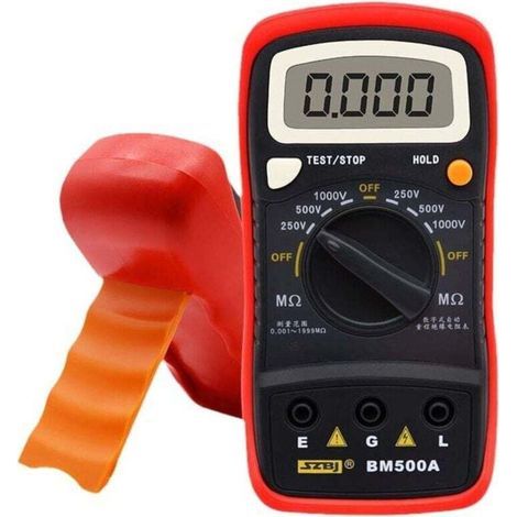 Multimètre numérique BM500A 1000 V, testeur de résistance LCD, mesureur de résistance d'isolement numérique, mégohmmètre, testeur électrique (1/5)
