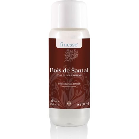 Fragrance Sauna Hammam Senteur Bois De Santal à Base d'Huiles Essentielles - Bouteille 250 ml -