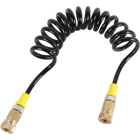 Pompe de remplissage d'air pneumatique tuyau à distance moto vélo voiture pneu tube double femelle raccord rapide ressort double femelle raccord rapide ressort (1/4)