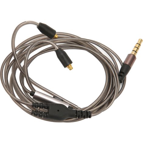 Câble de remplacement pour écouteurs avec micro, en cuivre OFC plaqué or, souple et flexible, connecteur 3.5mm (1/4)