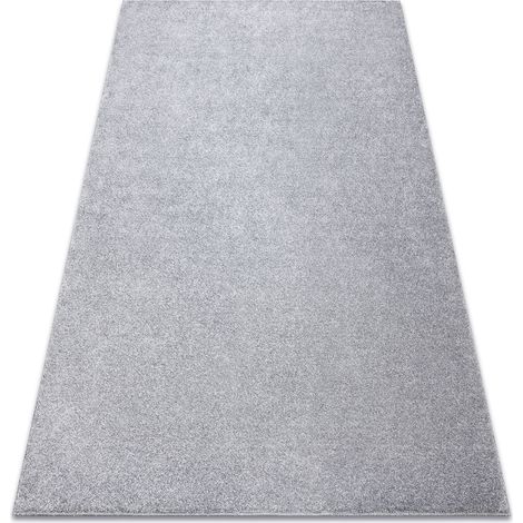 Teppich Teppichboden SAN MIGUEL Silber 92 eben, glatt, einfarbig grey 200x500 cm