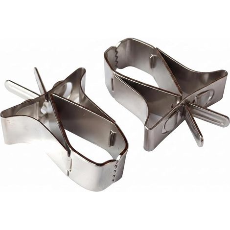 Set of 2 Steel Bird Feeder Clips for Cuttlefish Fruit and Bone (1/5)