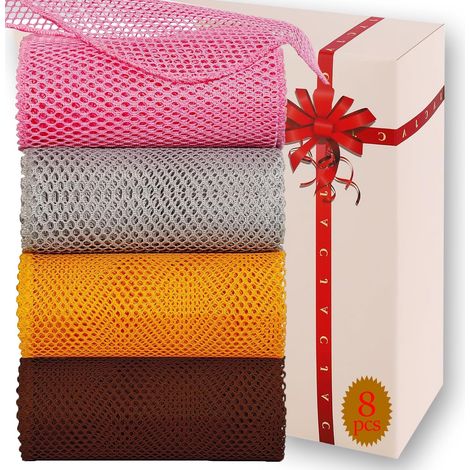 8 pièces Torchon Vaisselle, Torchon Cuisine, Filet Vaisselle, Filet grattant Menage,Torchons,Chiffons en Maille pour Vaisselle et cuvettes pour Le Nettoyage de la Maison, de la Cuisine (1/5)