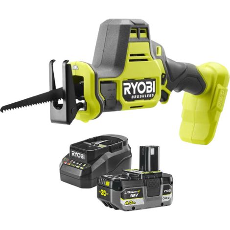 Scie sabre 1 main Brushless RYOBI 18V One+ RRS18CBL - Batterie 4,0Ah et chargeur (1/5)