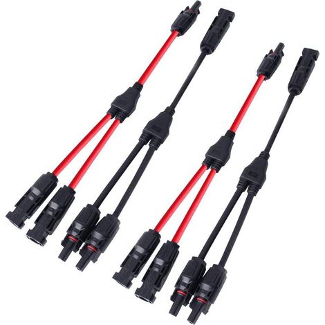 Connecteur de câble professionnel 1 à 2 branches pour panneaux solaires. Raccords en Y, Adaptateur solaire (1/5)